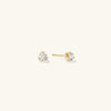 Lab Grown Diamond Round Studs 0.5 TCW, handcrafted in 14k solid gold, featuring ethically produced lab-grown diamonds, shown in a close-up image of the earrings.