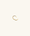 Mini Hoop: A delicate, lightweight gold hoop earring with a hinge clasp, designed for everyday wear. Sold individually.