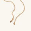 Flat Curb Chain Necklace featuring a gold chain with a clasp, designed to be versatile and elevate any look.