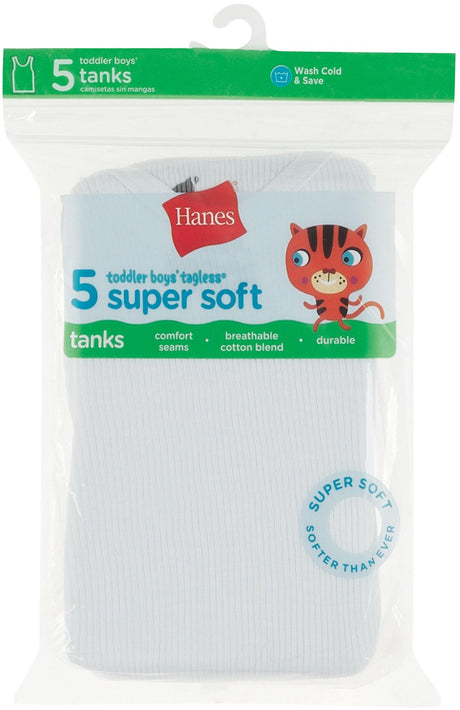 TV30P5 - Hanes Girls` Ultimate TAGLESS Cotton Stretch 5-Pack Toddler Camis