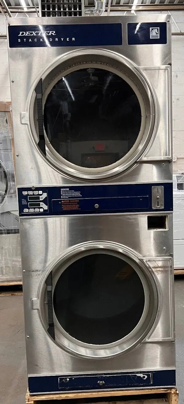 Dexter Commercial Stack Dryer 30Lb DL2X30QSS 120V 60Hz 1Ph Coin Op Nat Gas[Used]