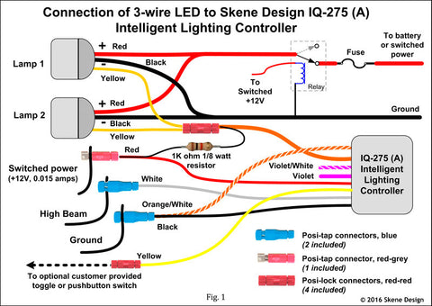 IQ-275 Intelligent Spotlight Dimmer for Daylight Running ... acerbis headlight wiring diagram 
