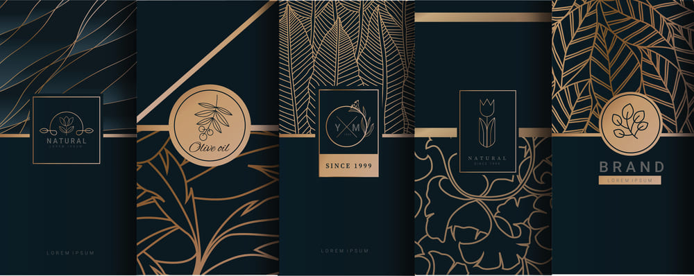A row of packaging ideas for a new brand design