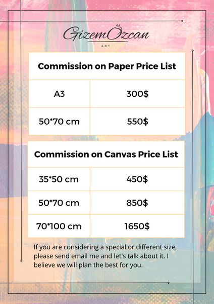 Gizem Özcan Art Commission Price List