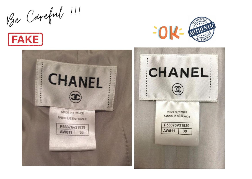 chanel jacket シャネル　ジャケット fake フェイク　偽物　見分け方