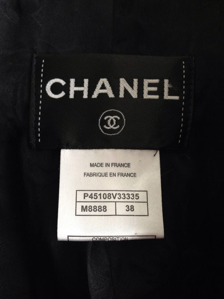 chanel tweed jacket size tag