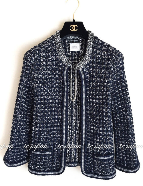 ＣＨＡＮＥＬ カシミヤシルクＢＬＥＮＤカーディガン ブラック ３６