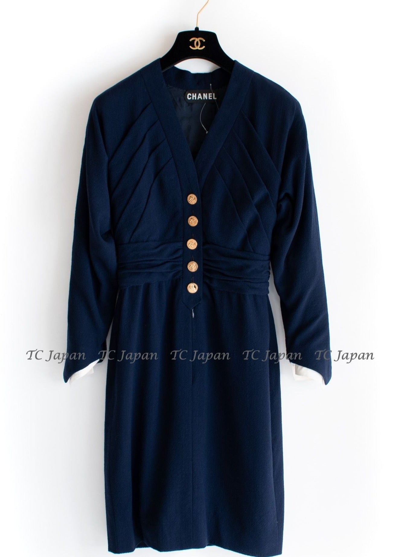 シャネル オートクチュール・ネイビー・ワンピース CHANEL Haute Couture Navy Dress – CHANEL TC JAPAN