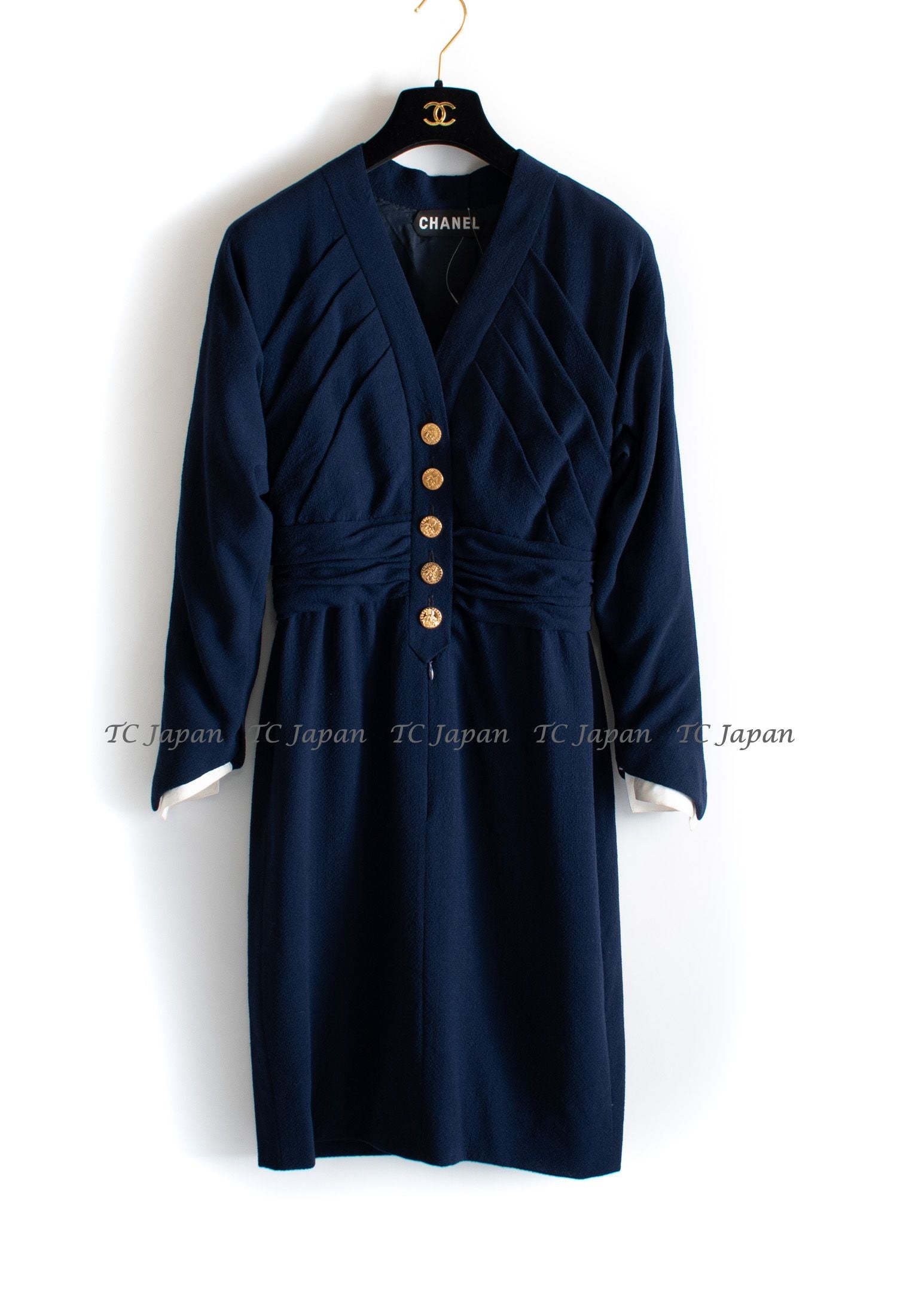 シャネル オートクチュール・ネイビー・ワンピース CHANEL Haute Couture Navy Dress – CHANEL TC JAPAN