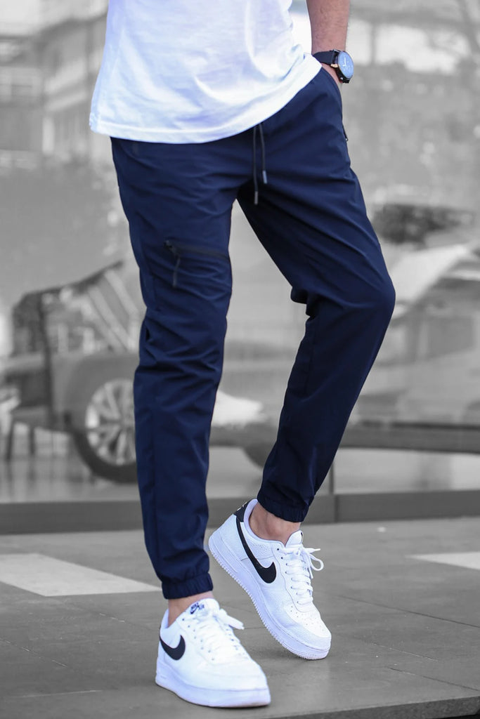 How To Style Navy Joggers