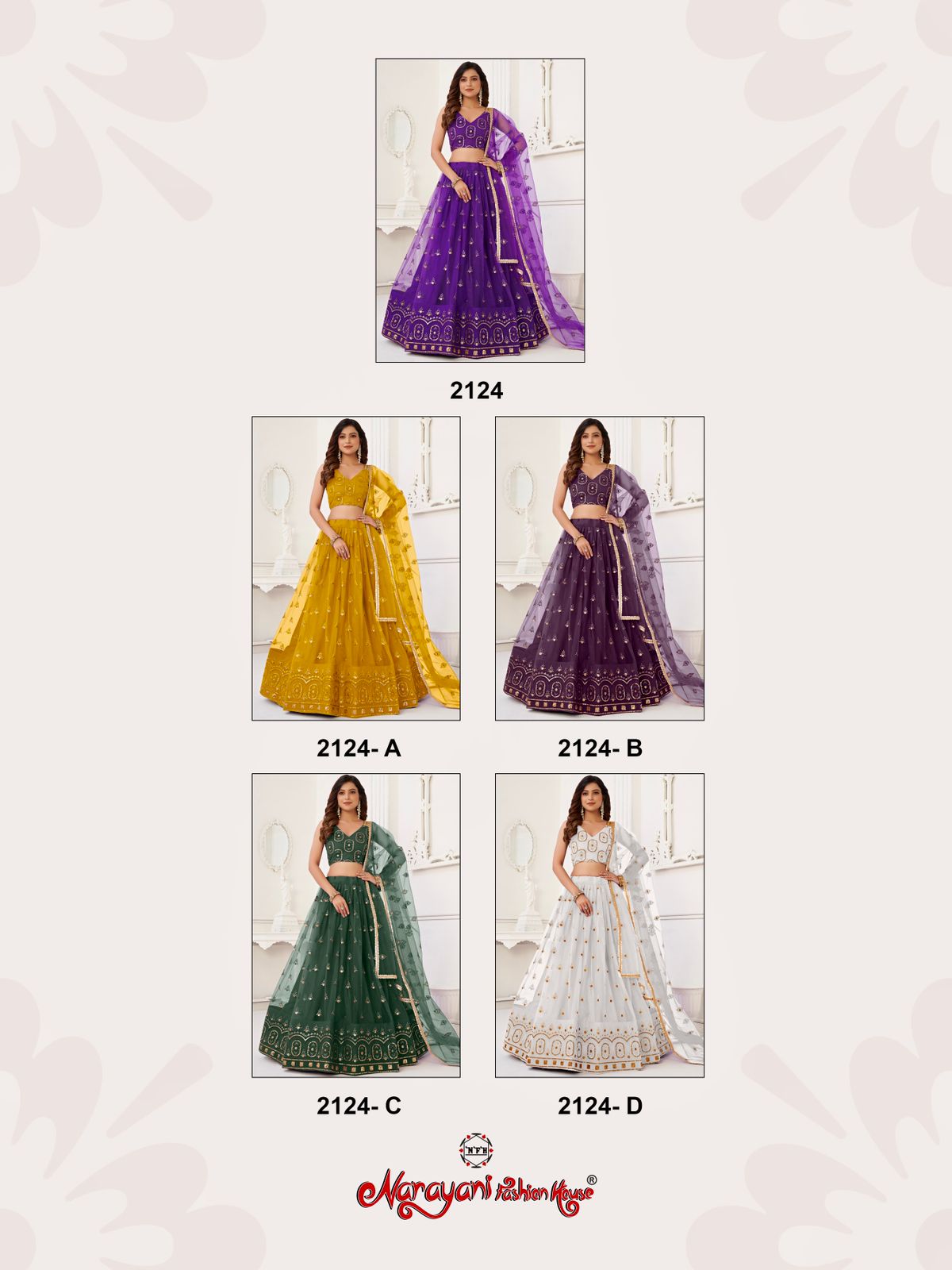 2123 Narayani Fashion House Butterfly Net Lehenga Choli – Kavya Style Plus