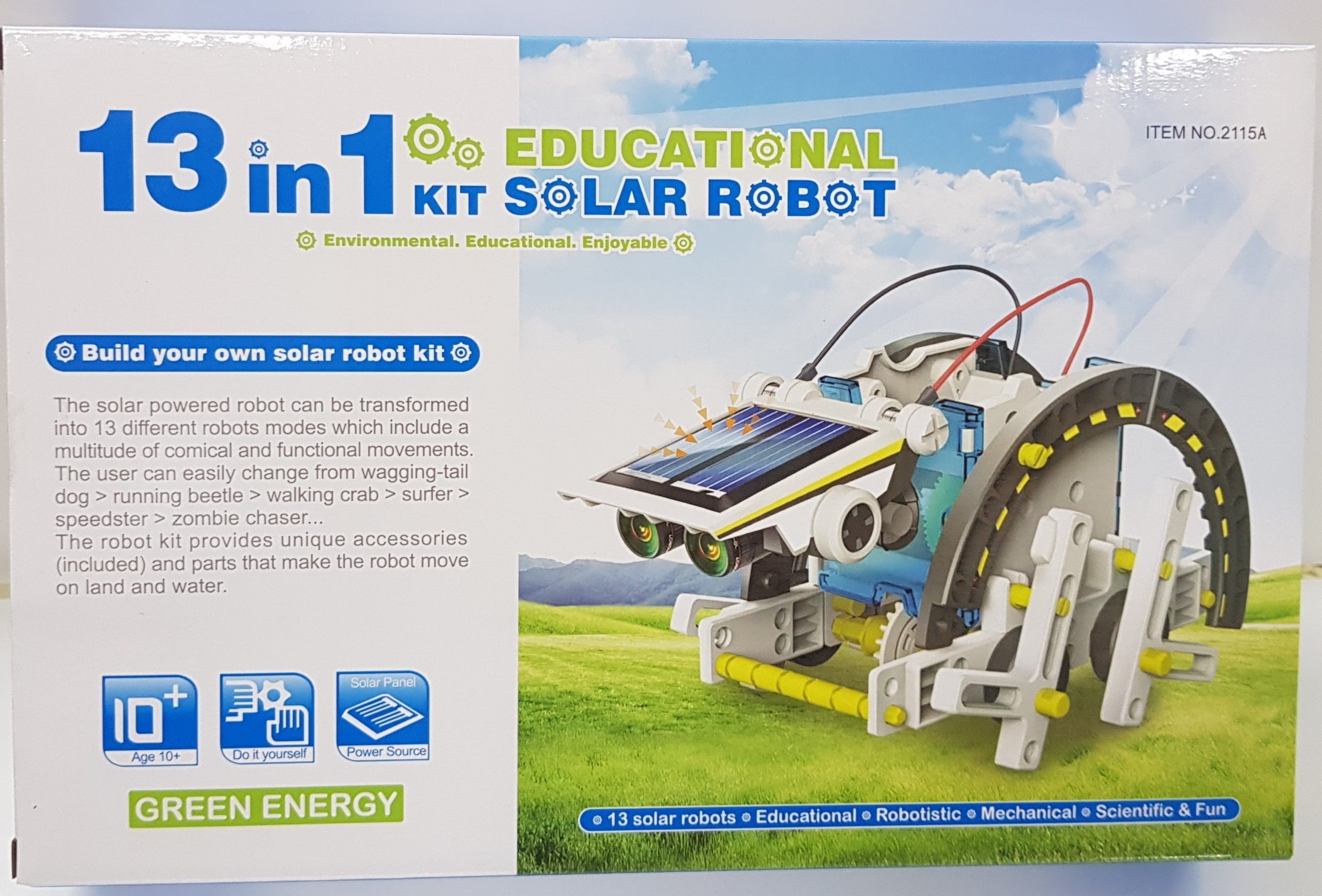 13 in 1 educational solar robot