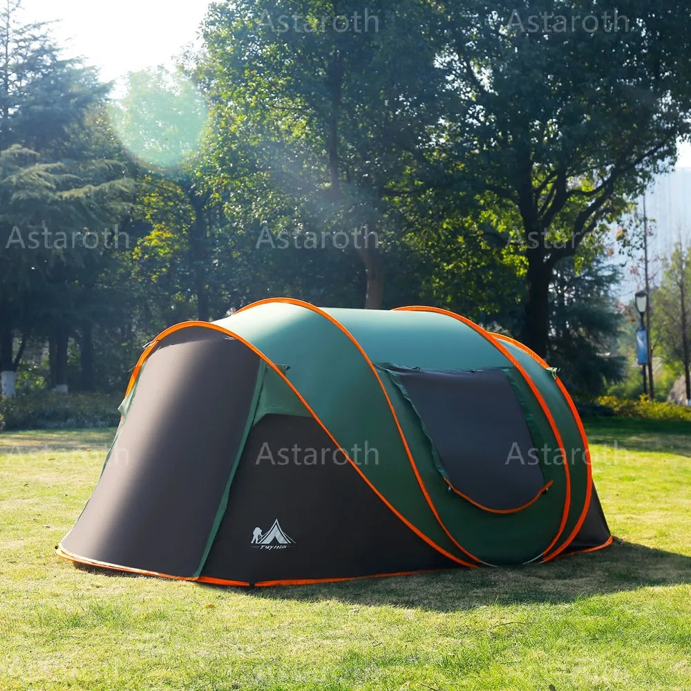 3-4 People 210D Waterproof Camping Tents Portable Lightweight Outdoor Automatic Backpacking Tent Hiking Travel Shelter