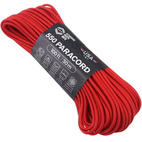 Scarlet Red 550 Paracord Made in the USA - 163- nylon/nylon paracord –  Paracord Galaxy