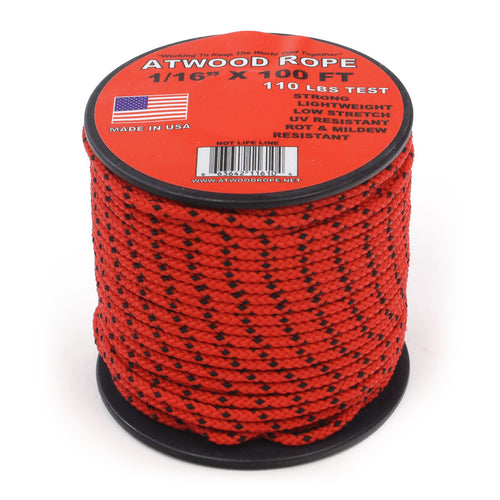 1/16 - Orange w/ Black Tracer – Atwood Rope MFG