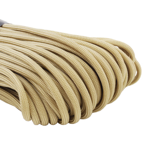 Paracord Rope 9 mm 15 Metres MFH Beige (27509C) khaki, BACKPACKS I BAGS I  POCKETS \ Cords / Rubbers / Straps SURVIVAL \ Bivouac \ Tents \ Cords /  Pegs