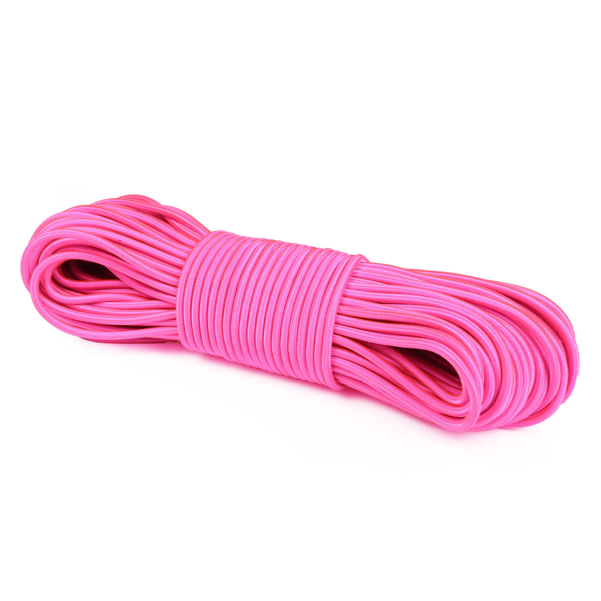 pink bungee cord by the foot