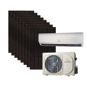EG4 Hybrid Solar Mini Split Kit | 24k BTU AC/DC | SEER21 | Up To 3080W of Solar PV - Direct Solar Power
