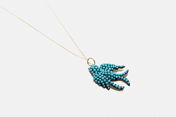 Gem Token Turquoise Swallow Charm