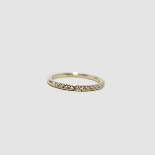 14k Gold Diamond Half Eternity Ring