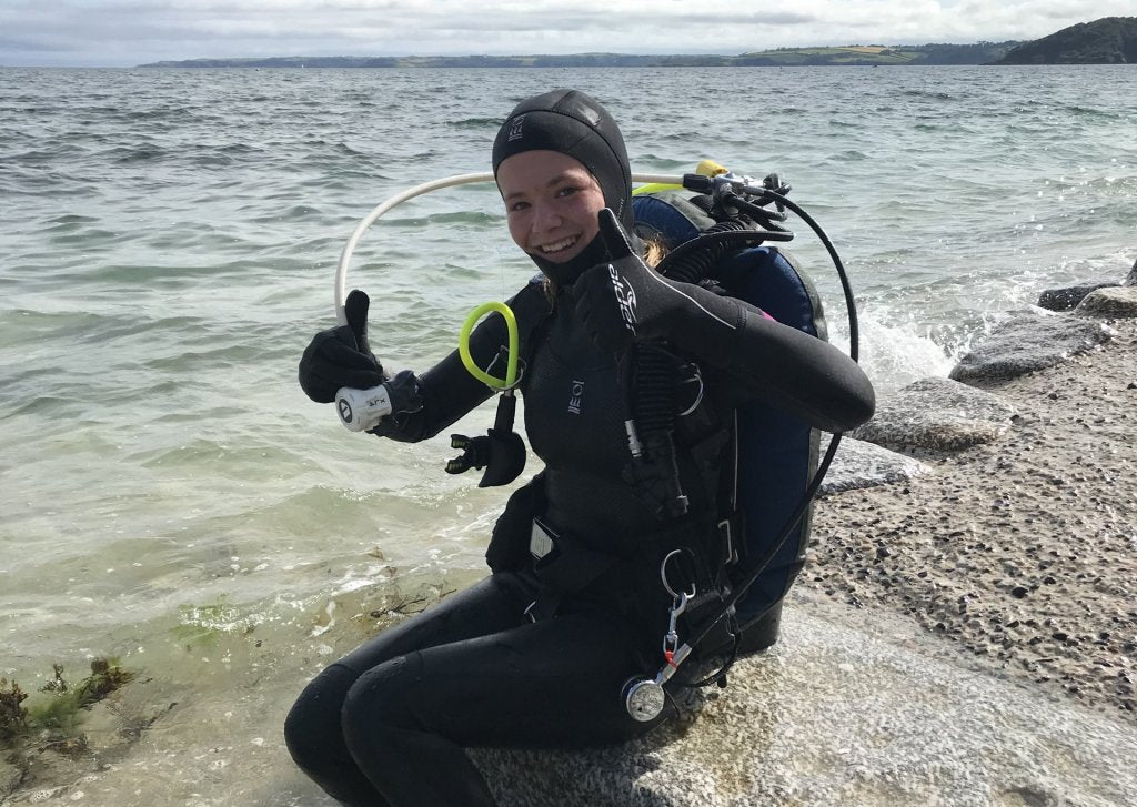 Beth Sadler's open water dive at PADI Women’s Dive Day event