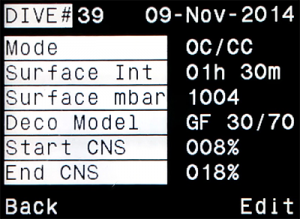 dive info