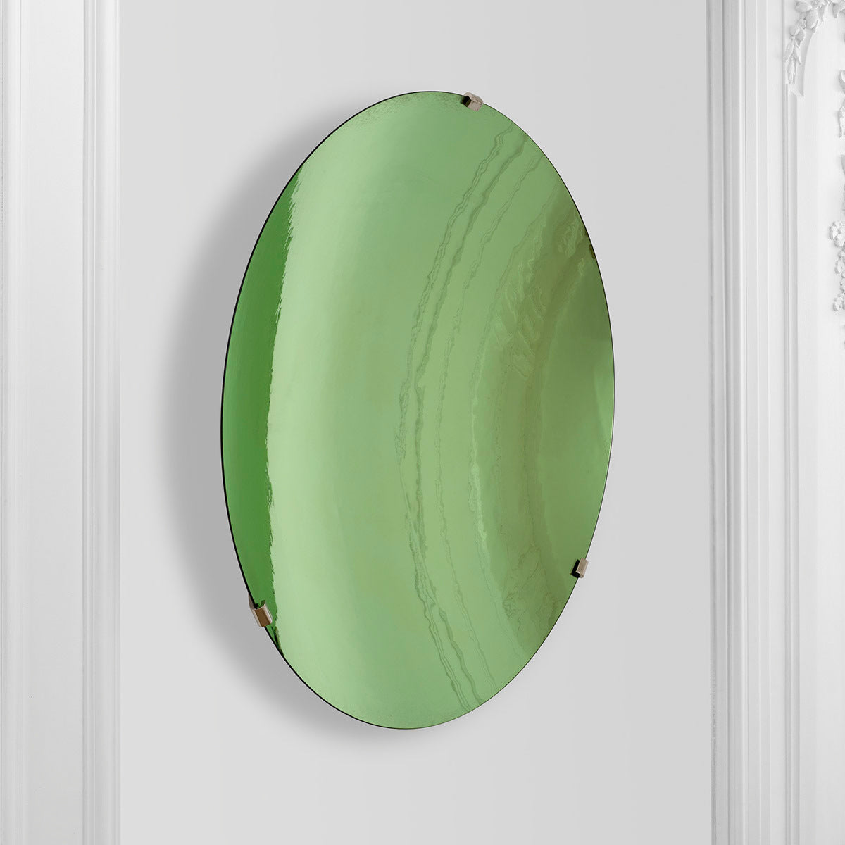 Image of Eichholtz Laguna Wall Décor - Concave Mirror Glass & Light Green