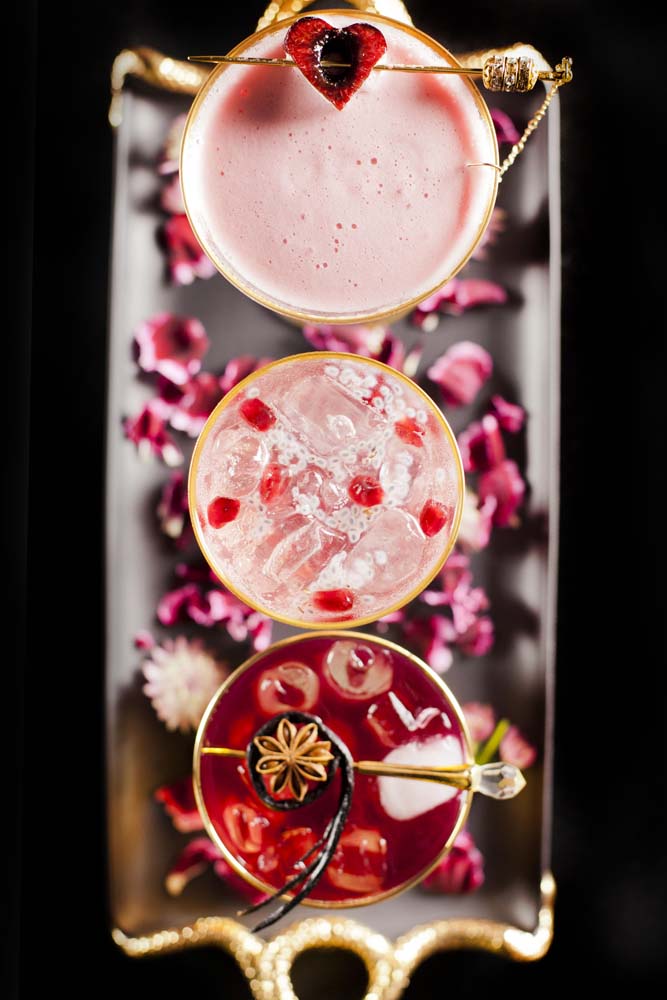 Sexy pink Valentine's Day cocktails