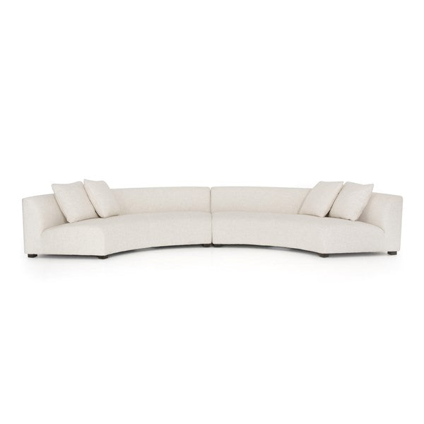 Image of Four Hands Breanna  Two Piece Curved Sectional Sofa - Available in 5 colors