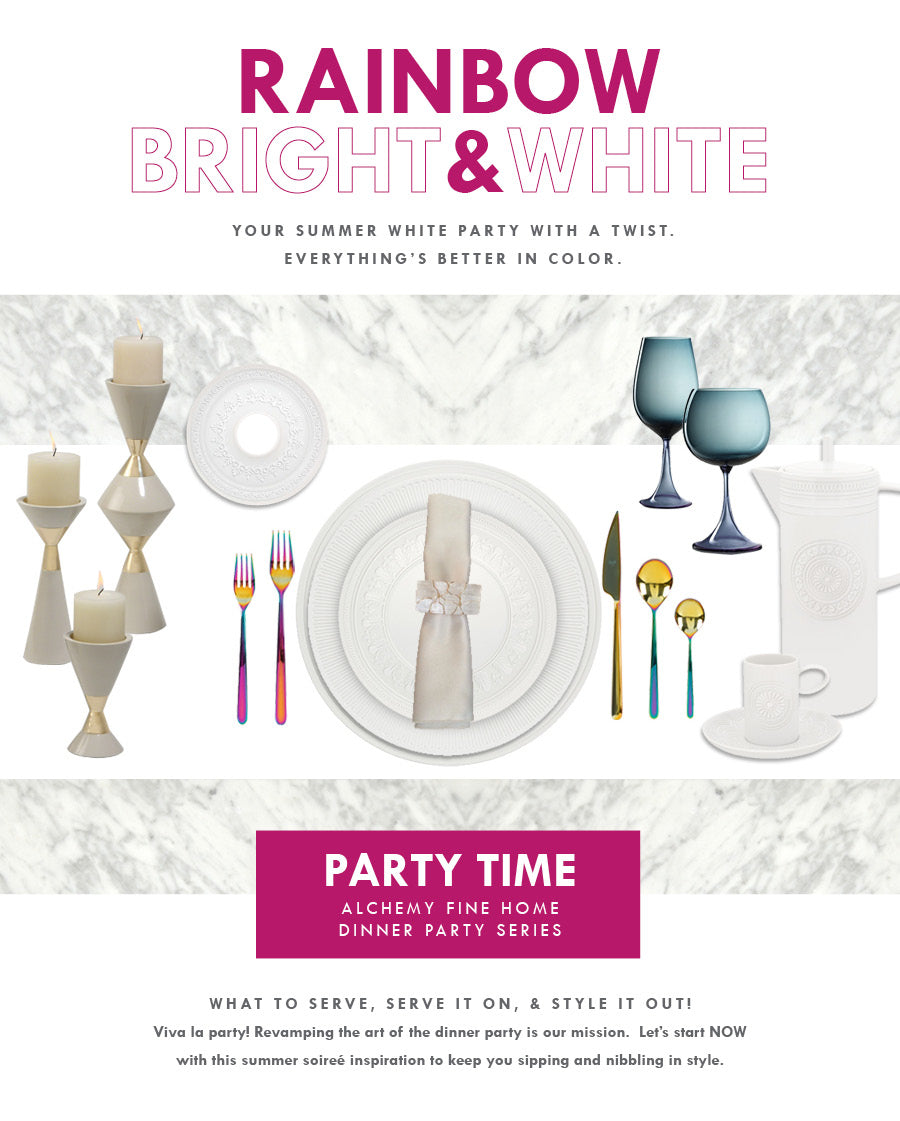 Summer Dinner Party Ideas - Summer White Party Luxury Tabletop