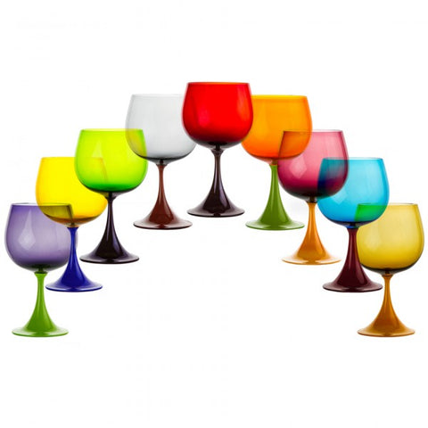 NasonMoretti Colored Murano Wine Glasss