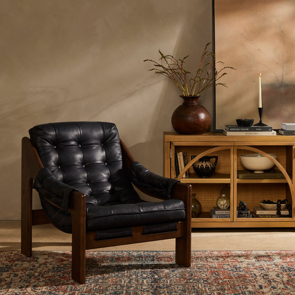 Four Hands Roberto Leather Lounge Chair - Available in 2 Colors
