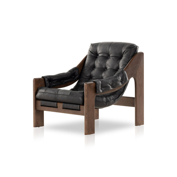 Four Hands Roberto Leather Lounge Chair - Available in 2 Colors