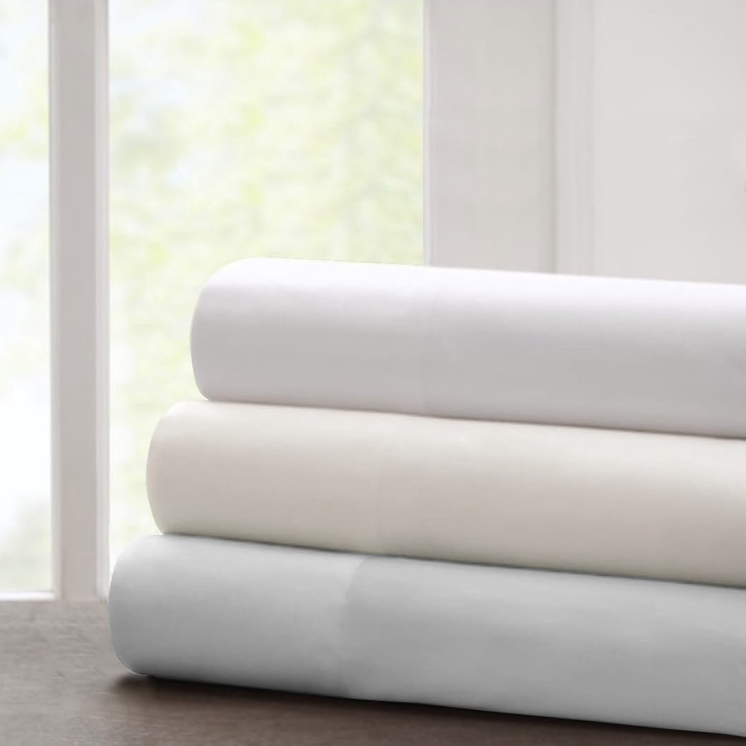Peri Lauren Interiors Peri Lauren Interiors Cotton Fitted Top Sheet Design - White Full Set WT30002
