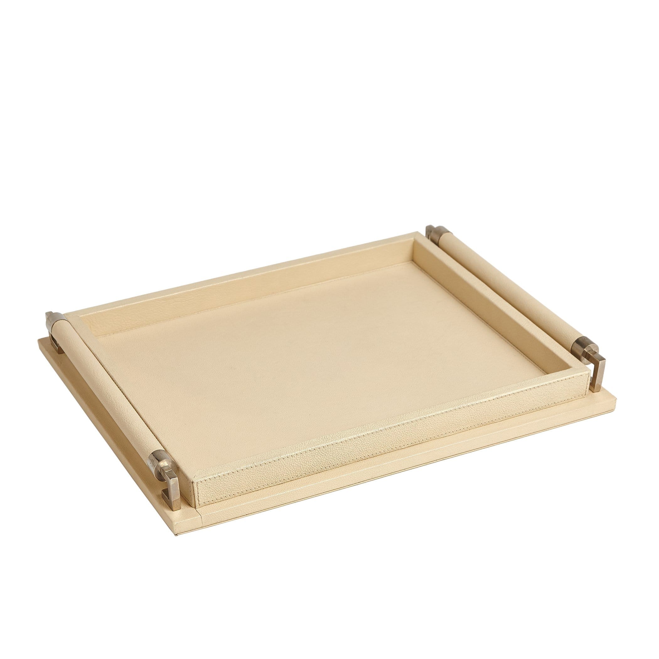 Image of Wrapped Handle Tray Small - Ivory