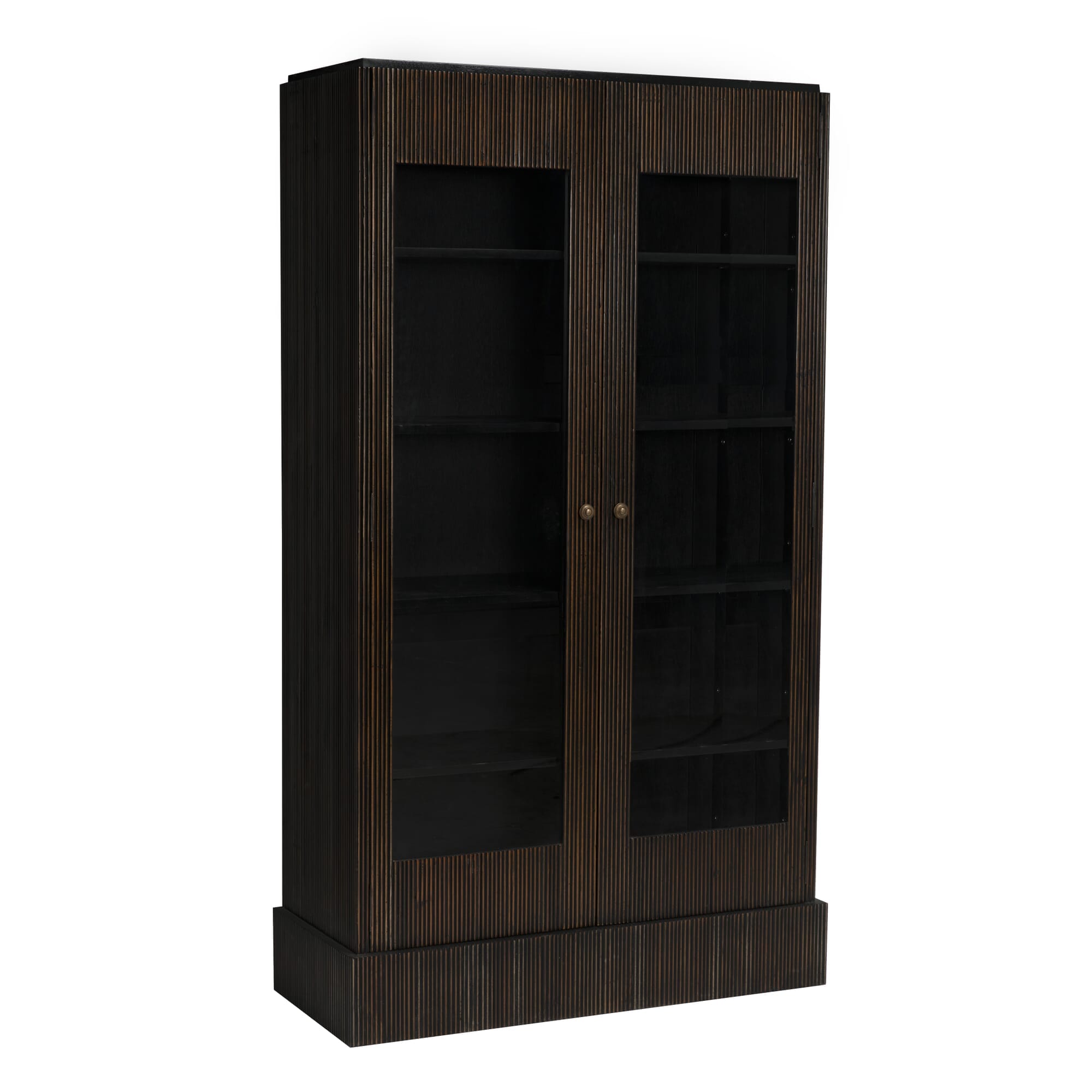 Regan Hutch - Hand Rubbed Black with Light Brown Trim - Alchemy Fine Home product image