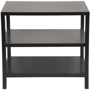 Noir Noir 2-Shelf Hand Rubbed Black Side Table GTAB235HB
