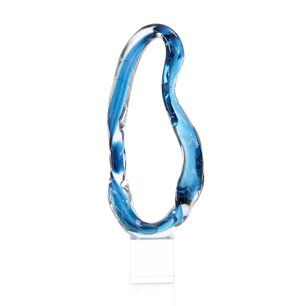 Handblown Glass Sculpture III - Blue
