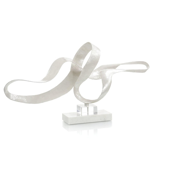 White Pearlized Sculpture - White