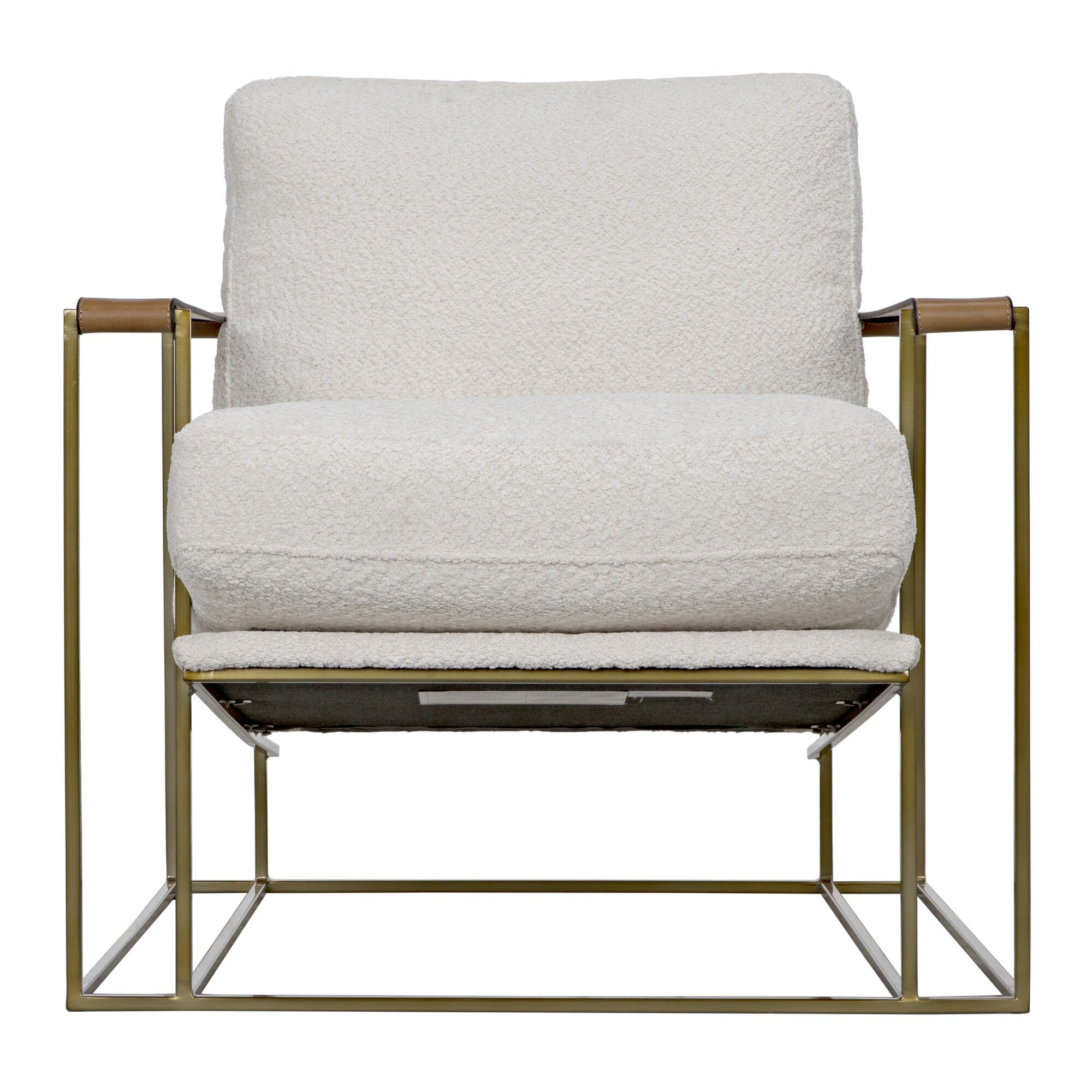 brass frame armchair