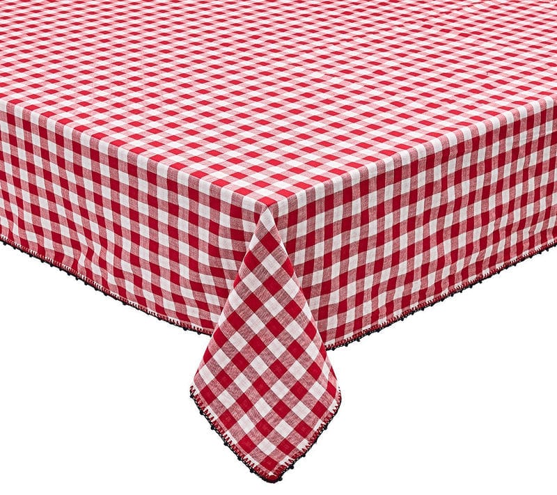 Image of Check Tablecloth in Red & Navy