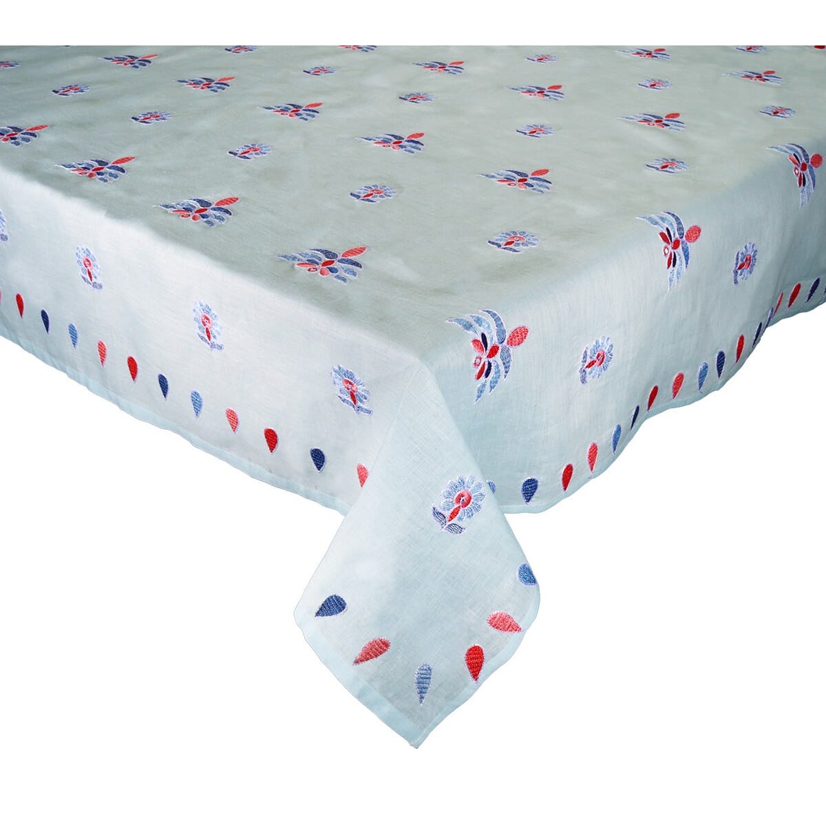 Image of Lima Tablecloth in Sky Blue