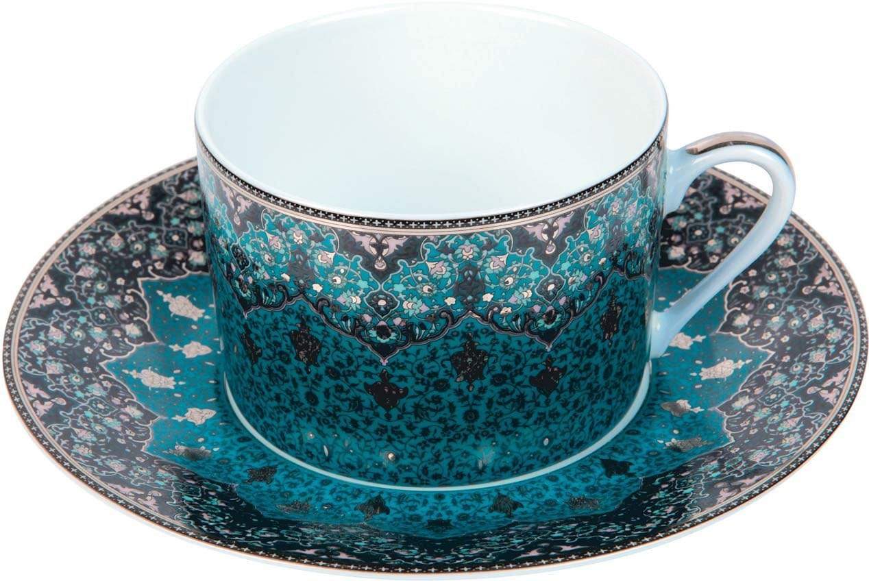 Deshoulieres Dhara Peacock Tea Saucer | Alchemy Fine Home