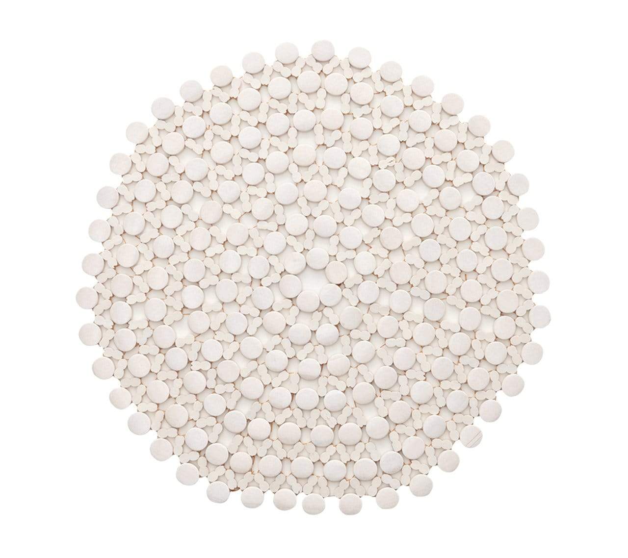 Kim Seybert Round Bamboo Placemat In White - Set Of 4