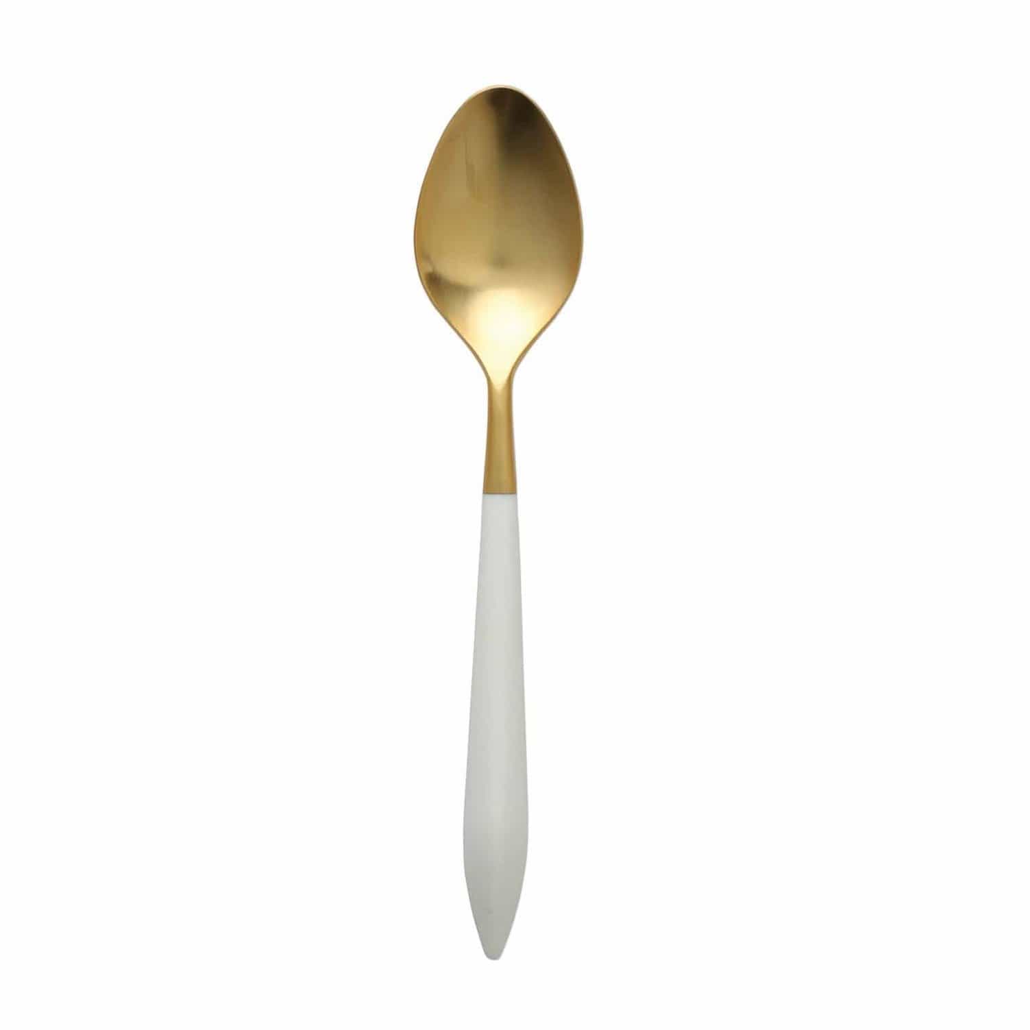 Vietri Ares Place Spoon - Gold & White