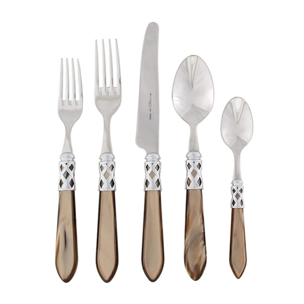 Settecento Alchimique Titanium 5-Piece Flatware Place Setting Pinti Inox