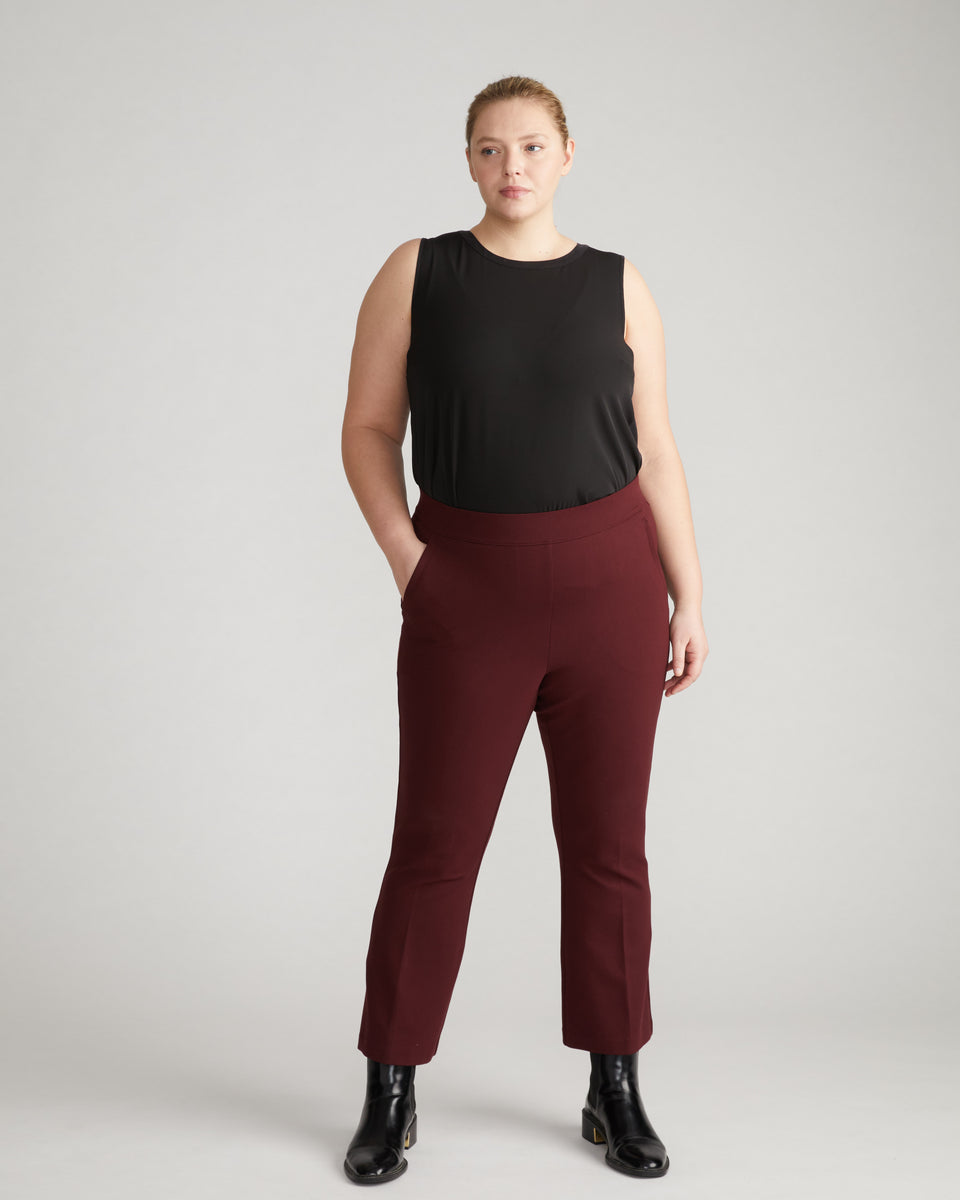 Prestige Ponte Flared Pants - Black Cherry Zoom image 2