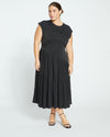 Paloma Tiered Cupro Dress - Black thumbnail 0