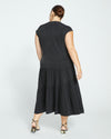 Paloma Tiered Cupro Dress - Black thumbnail 3