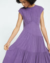 Paloma Tiered Cupro Dress - Potion Purple thumbnail 1